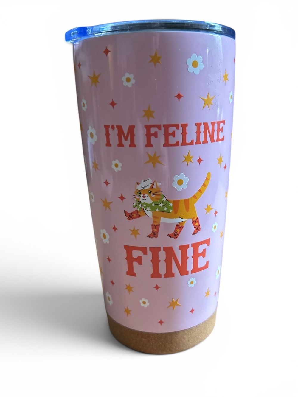 Bella Bug “I'm Feline Fine' 20 oz Cat Travel Tumbler